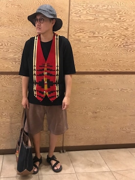 「PENDLETON（ペンドルトン）のアイテム（ベスト）」を使った、Mdskさん（メンズ・173cm）の秋コーディネート
