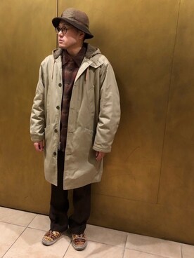 「フードコート」｜「アイテム（ミリタリージャケット）」を使った、Mdskさん（メンズ・173cm）の冬コーディネート
