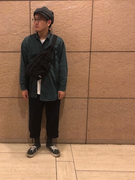 「WOOLRICH（ウールリッチ）のアイテム（パンツ）」を使った、Mdskさん（メンズ・173cm）の秋コーディネート