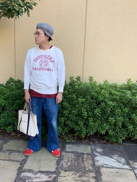 「NEW YORK HAT（ニューヨークハット）のアイテム」を使った、Mdskさん（メンズ・173cm）の秋コーディネート