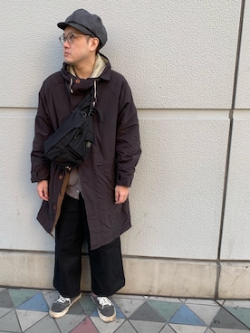 「WOOLRICH（ウールリッチ）のアイテム（マウンテンパーカー）」を使った、Mdskさん（メンズ・173cm）の冬コーディネート