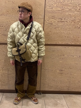 「Eddie Bauer（エディーバウアー）のアイテム（ダウンジャケット/コート）」を使った、Mdskさん（メンズ・173cm）の冬コーディネート