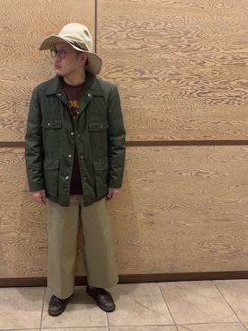 「Eddie Bauer（エディーバウアー）のアイテム（ダウンジャケット/コート）」を使った、Mdskさん（メンズ・173cm）の春コーディネート