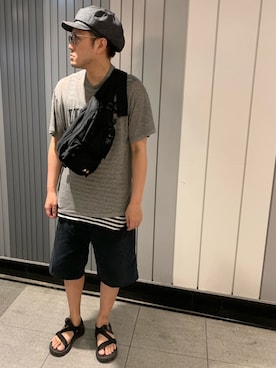 「スポサン」｜「アイテム（キャスケット）」を使った、Mdskさん（メンズ・173cm）の夏コーディネート