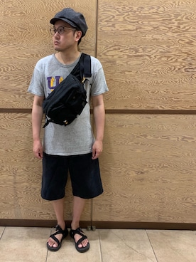 「スポサン」｜「アイテム（キャスケット）」を使った、Mdskさん（メンズ・173cm）の夏コーディネート