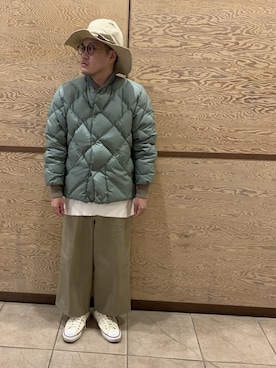 「Eddie Bauer（エディーバウアー）のアイテム（ダウンジャケット/コート）」を使った、Mdskさん（メンズ・173cm）の冬コーディネート