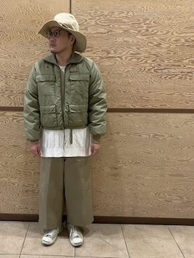「Eddie Bauer（エディーバウアー）のアイテム（ダウンジャケット/コート）」を使った、Mdskさん（メンズ・173cm）の冬コーディネート