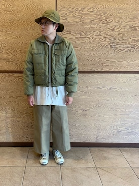 「Eddie Bauer（エディーバウアー）のアイテム（ダウンジャケット/コート）」を使った、Mdskさん（メンズ・173cm）の冬コーディネート