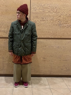 「Eddie Bauer（エディーバウアー）のアイテム（ダウンジャケット/コート）」を使った、Mdskさん（メンズ・173cm）の冬コーディネート