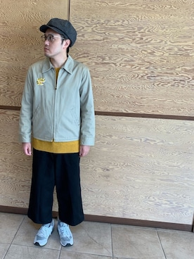 「New Balance」｜「アイテム（キャスケット）」を使った、Mdskさん（メンズ・173cm）の春コーディネート