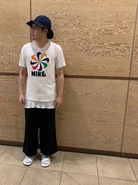 「ボーダーソックス」｜「アイテム（サンダル）」を使った、Mdskさん（メンズ・173cm）の夏コーディネート