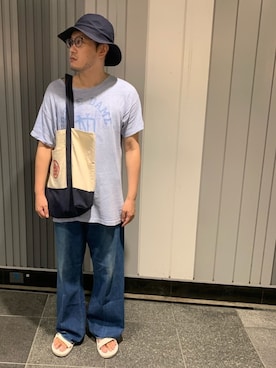 「エコバッグ」｜Mdskさん（メンズ・173cm・30代）の夏コーディネート