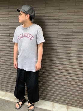 「スポサン」｜「アイテム（キャスケット）」を使った、Mdskさん（メンズ・173cm）の夏コーディネート