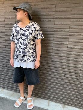 「アロハシャツ」｜Mdskさん（メンズ・173cm）の夏コーディネート