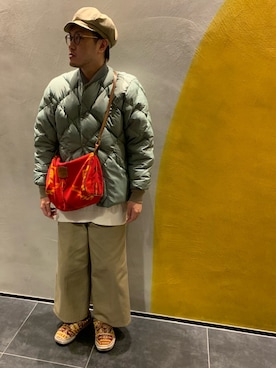 「Eddie Bauer（エディーバウアー）のアイテム（ダウンジャケット/コート）」を使った、Mdskさん（メンズ・173cm）の冬コーディネート