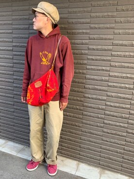 「ロールアップ」｜「アイテム（キャスケット）」を使った、Mdskさん（メンズ・173cm）の春コーディネート