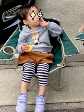 「ピーナッツ(PEANUTS)」｜kyaさん（キッズ・90cm）の春コーディネート