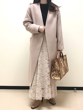 「andemiu」｜「アイテム（その他アウター）」を使った、りぴ＊さん（レディース・157cm）の秋コーディネート