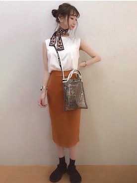 「Ninarobe（ニーナローブ）のアイテム」を使った、Ninarobe_Staffさん（レディース・161cm）の秋コーディネート