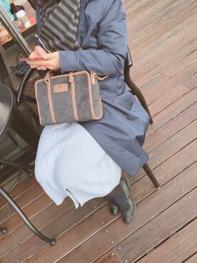 「ブルーコーデ」｜「アイテム（トレンチコート）」を使った、すのうほわいとさん（レディース・156cm）の夏コーディネート