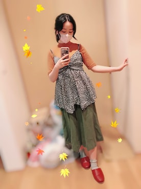 「GAL FIT（ギャルフィット）のアイテム」を使った、すのうほわいとさん（レディース・152cm）の秋コーディネート