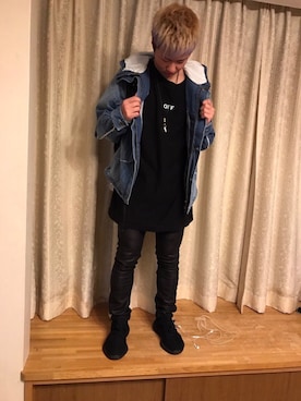 「イージーブースト」｜「アイテム（デニムジャケット）」を使った、kyosukeさん（メンズ・165cm）の冬コーディネート