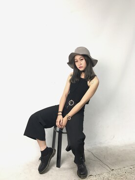 「PULL&BEAR（プルアンドベア）のアイテム（キャミソール）」を使った、Melody Hsuさん（レディース・163cm）の春コーディネート