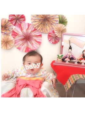 「袴」｜「アイテム（オールインワン・サロペット）」を使った、cocha *さん（レディース・70cm）の春コーディネート