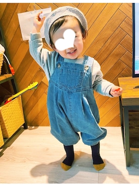 「90cm」｜「アイテム（オールインワン・サロペット）」を使った、cocha *さん（レディース・80cm）の冬コーディネート