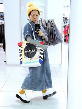 「Jeffrey Campbell（ジェフリーキャンベル）のアイテム（スリッポン）」を使った、多谢款待Heheさん（レディース・153cm）の春コーディネート