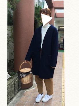 「デカピアス」｜asさん（レディース・160cm）の冬コーディネート