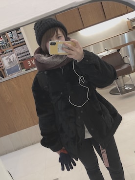 「Levi's（リーバイス）のアイテム（その他アウター）」を使った、ayaさん（レディース・156cm）の冬コーディネート