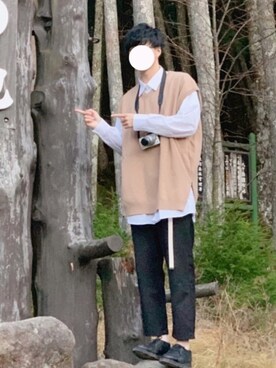 「ADPOSION（アドポーション）のアイテム（パンツ）」を使った、jun。nさん（メンズ・178cm）の秋コーディネート
