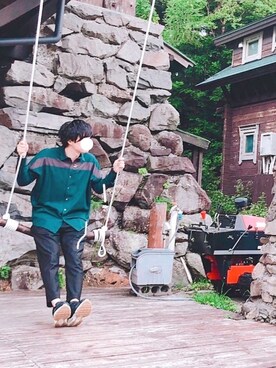「ADPOSION（アドポーション）のアイテム（パンツ）」を使った、jun。nさん（メンズ・178cm）の秋コーディネート