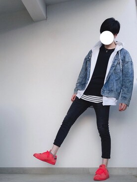 「kutir（クティール）のアイテム（デニムジャケット）」を使った、jun。nさん（メンズ・178cm）の春コーディネート