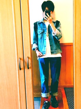 「BOBSON（ボブソン）のアイテム（シューズ）」を使った、ゆーが/アカウント変えましたさん（メンズ・164cm）の夏コーディネート