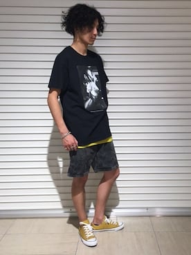 「Journal Standard TRISECT（トライセクト）のアイテム（トップス）」を使った、下村さん（メンズ・176cm）の夏コーディネート