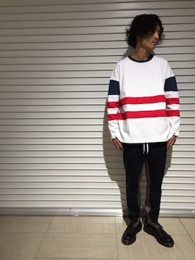 「Journal Standard TRISECT（トライセクト）のアイテム（パンツ）」を使った、下村さん（メンズ・176cm）の秋コーディネート