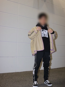 「elephant TRIBAL fabrics（エレファントトライバルファブリックス）のアイテム（その他アウター）」を使った、yuuuuuさん（メンズ・166cm）の春コーディネート