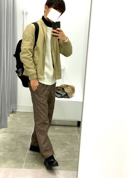 「RAGEBLUE（レイジブルー）のアイテム（MA-1）」を使った、RGAさん（メンズ・168cm）の冬コーディネート