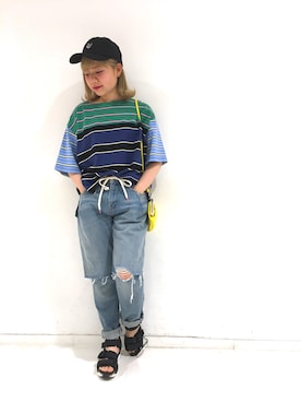 「RNA（アールエヌエー）のアイテム（バッグ）」を使った、kaorinさん（レディース・153cm）の春コーディネート