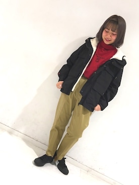 「RNA」｜「アイテム（マウンテンパーカー）」を使った、kaorinさん（レディース・153cm）の秋コーディネート