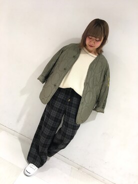 「RNA」｜「アイテム（ミリタリージャケット）」を使った、kaorinさん（レディース・153cm）の秋コーディネート