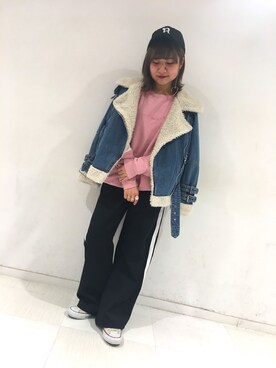 「RNA（アールエヌエー）のアイテム（その他アウター）」を使った、kaorinさん（レディース・153cm）の冬コーディネート