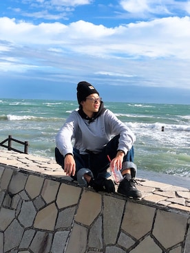 「Quiksilver（クイックシルバー）のアイテム（パンツ）」を使った、SKYさん（メンズ・173cm）の春コーディネート