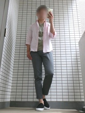 「Request（リクエスト）のアイテム」を使った、Leonさん（メンズ・177cm）の春コーディネート