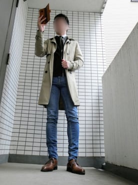 「417 EDIFICE（フォーワンセブンエディフィス）のアイテム（フォーマルスーツ/小物）」を使った、Leonさん（メンズ・177cm）の冬コーディネート