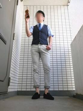 「417 EDIFICE（フォーワンセブンエディフィス）のアイテム（フォーマルスーツ/小物）」を使った、Leonさん（メンズ・177cm）の春コーディネート