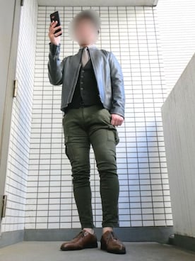 「417 EDIFICE（フォーワンセブンエディフィス）のアイテム（フォーマルスーツ/小物）」を使った、Leonさん（メンズ・177cm）の春コーディネート