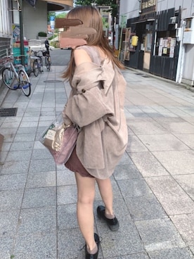 「apres jour（アプレジュール）のアイテム（ブルゾン）」を使った、𝐧𝐚𝐧𝐚 さん（レディース・158cm）の冬コーディネート